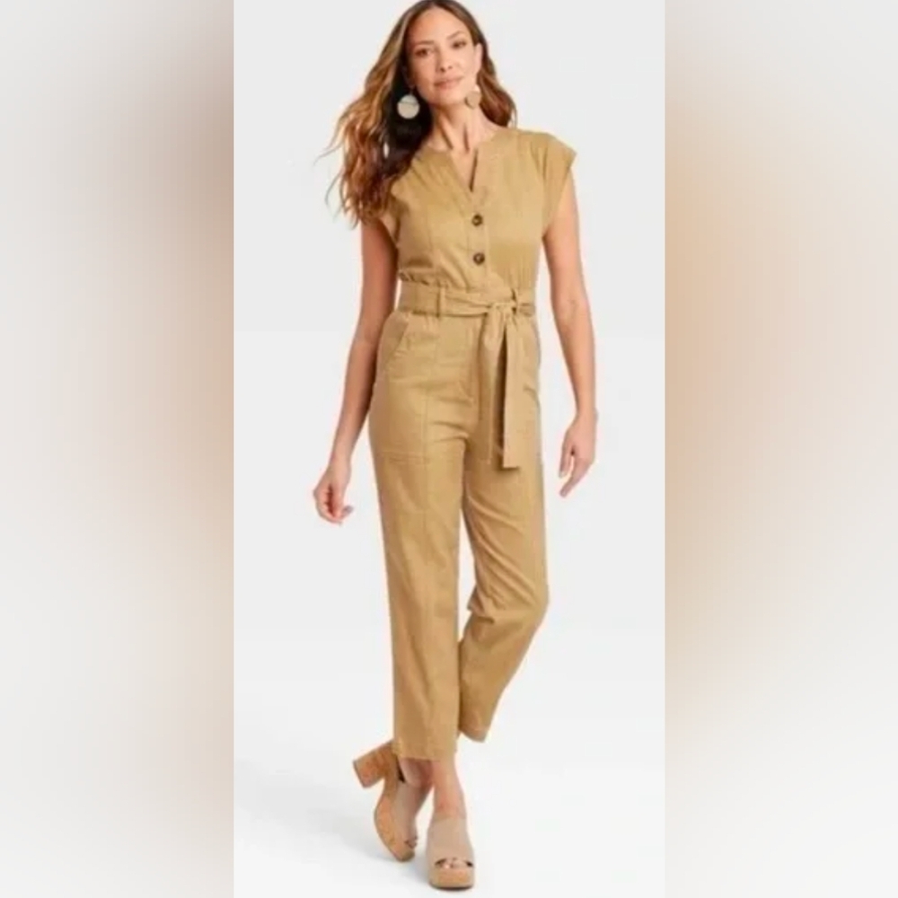 Knox Rose Light Brown Jumpsuit Women's XL